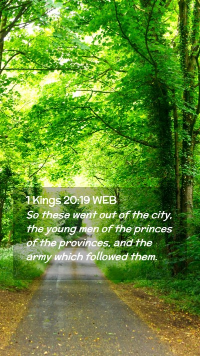 Picture 02 - 1 Kings 20:19 WEB Mobile Phone Wallpaper - So these went out of the city, the young men of - Mobile Bible Verse Wallpaper