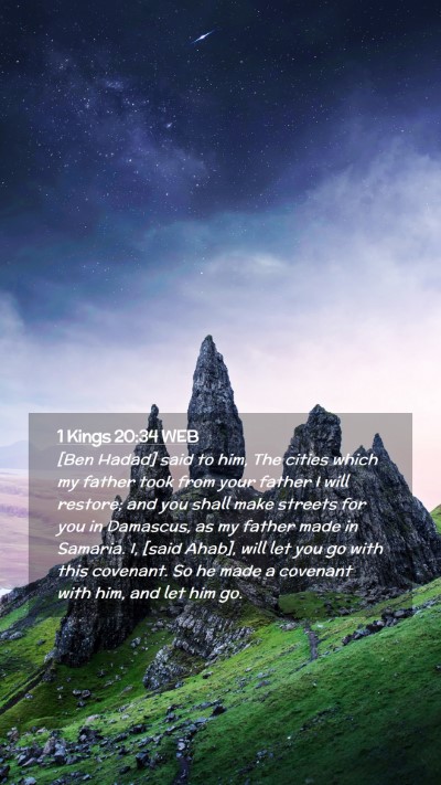 Picture 02 - 1 Kings 20:34 WEB Mobile Phone Wallpaper - [Ben Hadad] said to him, The cities which my - Mobile Bible Verse Wallpaper