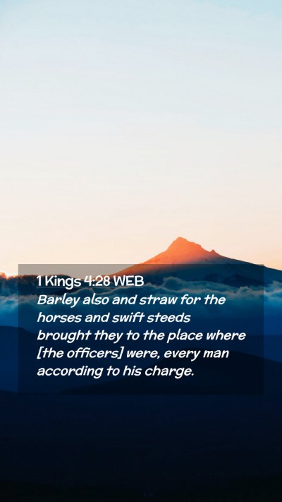 Picture 02 - 1 Kings 4:28 WEB Mobile Phone Wallpaper - Barley also and straw for the horses and swift - Mobile Bible Verse Wallpaper