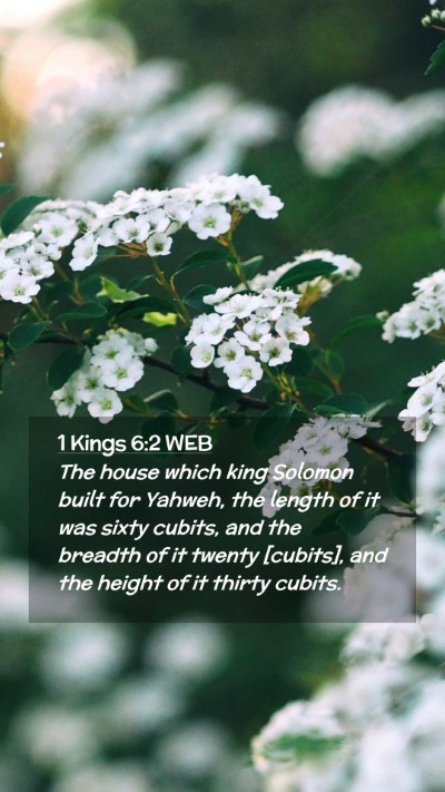 Picture 02 - 1 Kings 6:2 WEB Mobile Phone Wallpaper - The house which king Solomon built for Yahweh, - Mobile Bible Verse Wallpaper