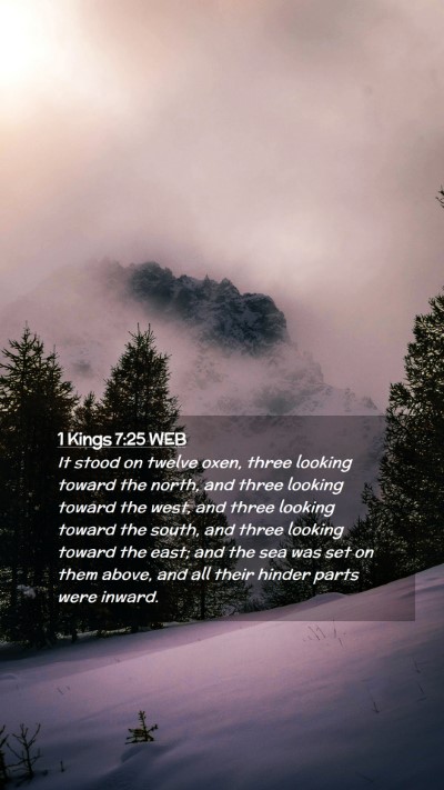Picture 02 - 1 Kings 7:25 WEB Mobile Phone Wallpaper - It stood on twelve oxen, three looking toward the - Mobile Bible Verse Wallpaper