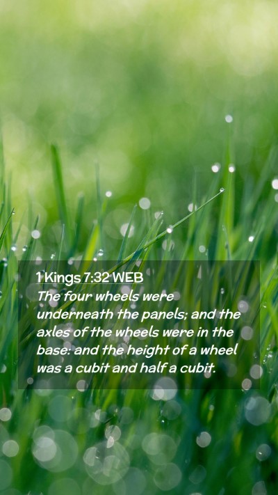 Picture 02 - 1 Kings 7:32 WEB Mobile Phone Wallpaper - The four wheels were underneath the panels; and - Mobile Bible Verse Wallpaper