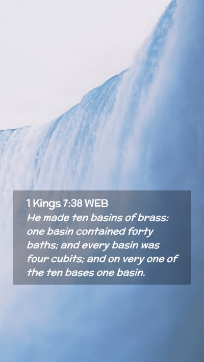 Picture 02 - 1 Kings 7:38 WEB Mobile Phone Wallpaper - He made ten basins of brass: one basin contained - Mobile Bible Verse Wallpaper