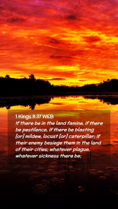 Picture 02 - 1 Kings 8:37 WEB Mobile Phone Wallpaper - If there be in the land famine, if there be - Mobile Bible Verse Wallpaper