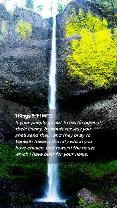 Picture 02 - 1 Kings 8:44 WEB Mobile Phone Wallpaper - If your people go out to battle against their - Mobile Bible Verse Wallpaper