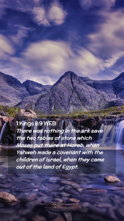 Picture 02 - 1 Kings 8:9 WEB Mobile Phone Wallpaper - There was nothing in the ark save the two tables - Mobile Bible Verse Wallpaper
