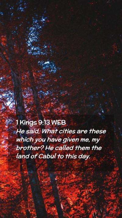Picture 02 - 1 Kings 9:13 WEB Mobile Phone Wallpaper - He said, What cities are these which you have - Mobile Bible Verse Wallpaper
