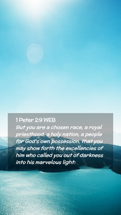 Picture 02 - 1 Peter 2:9 WEB Mobile Phone Wallpaper - But you are a chosen race, a royal priesthood, a - Mobile Bible Verse Wallpaper