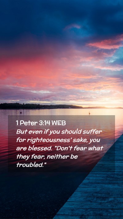 Picture 02 - 1 Peter 3:14 WEB Mobile Phone Wallpaper - But even if you should suffer for righteousness' - Mobile Bible Verse Wallpaper