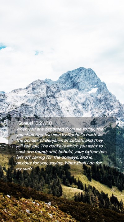 Picture 02 - 1 Samuel 10:2 WEB Mobile Phone Wallpaper - When you are departed from me today, then you - Mobile Bible Verse Wallpaper
