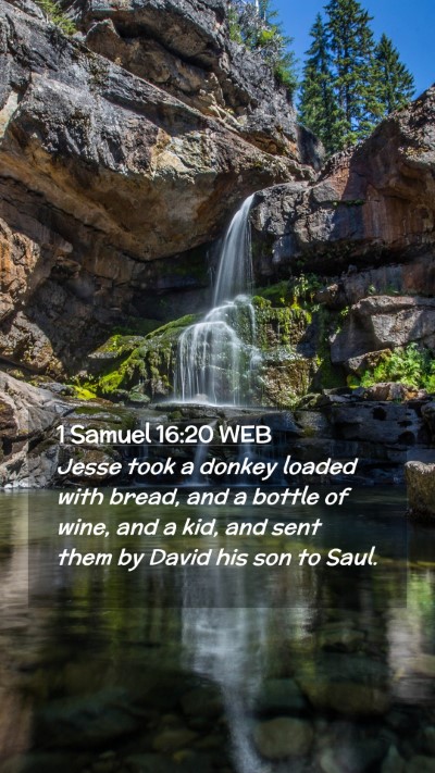 Picture 02 - 1 Samuel 16:20 WEB Mobile Phone Wallpaper - Jesse took a donkey loaded with bread, and a - Mobile Bible Verse Wallpaper
