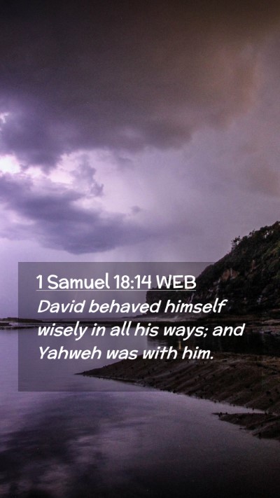 Picture 02 - 1 Samuel 18:14 WEB Mobile Phone Wallpaper - David behaved himself wisely in all his ways; and - Mobile Bible Verse Wallpaper
