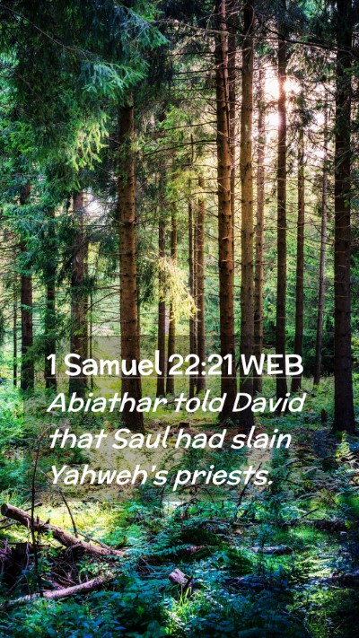 Picture 02 - 1 Samuel 22:21 WEB Mobile Phone Wallpaper - Abiathar told David that Saul had slain Yahweh's - Mobile Bible Verse Wallpaper