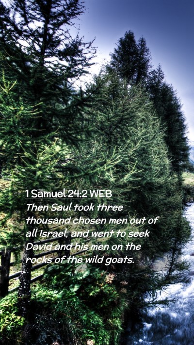 Picture 02 - 1 Samuel 24:2 WEB Mobile Phone Wallpaper - Then Saul took three thousand chosen men out of - Mobile Bible Verse Wallpaper