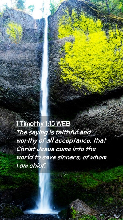 Picture 02 - 1 Timothy 1:15 WEB Mobile Phone Wallpaper - The saying is faithful and worthy of all - Mobile Bible Verse Wallpaper