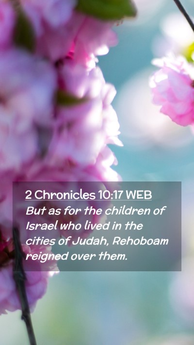 Picture 02 - 2 Chronicles 10:17 WEB Mobile Phone Wallpaper - But as for the children of Israel who lived in - Mobile Bible Verse Wallpaper
