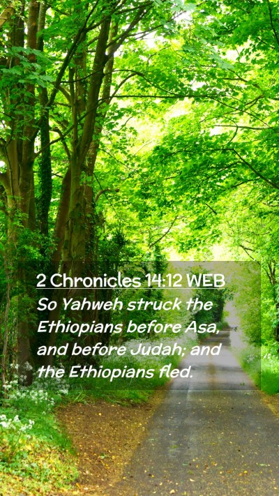 Picture 02 - 2 Chronicles 14:12 WEB Mobile Phone Wallpaper - So Yahweh struck the Ethiopians before Asa, and - Mobile Bible Verse Wallpaper