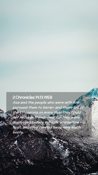 Picture 02 - 2 Chronicles 14:13 WEB Mobile Phone Wallpaper - Asa and the people who were with him pursued them - Mobile Bible Verse Wallpaper