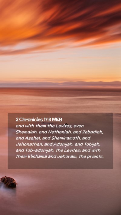 Picture 02 - 2 Chronicles 17:8 WEB Mobile Phone Wallpaper - and with them the Levites, even Shemaiah, and - Mobile Bible Verse Wallpaper