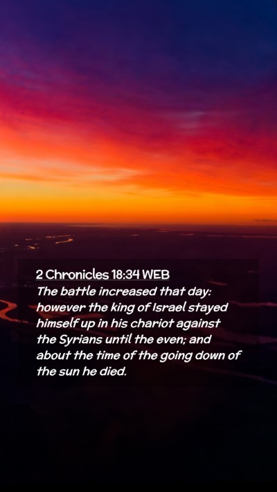 Picture 02 - 2 Chronicles 18:34 WEB Mobile Phone Wallpaper - The battle increased that day: however the king - Mobile Bible Verse Wallpaper