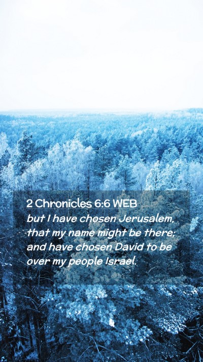 Picture 02 - 2 Chronicles 6:6 WEB Mobile Phone Wallpaper - but I have chosen Jerusalem, that my name might - Mobile Bible Verse Wallpaper