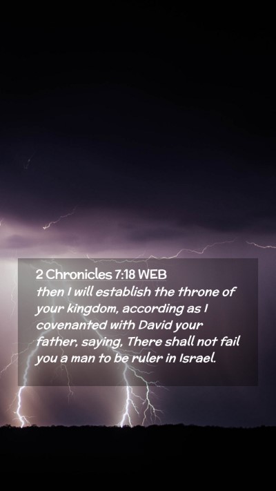 Picture 02 - 2 Chronicles 7:18 WEB Mobile Phone Wallpaper - then I will establish the throne of your kingdom, - Mobile Bible Verse Wallpaper