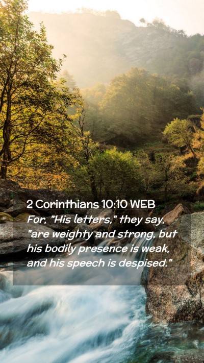 Picture 02 - 2 Corinthians 10:10 WEB Mobile Phone Wallpaper - For, 
