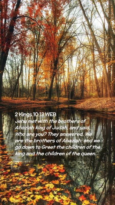 Picture 02 - 2 Kings 10:13 WEB Mobile Phone Wallpaper - Jehu met with the brothers of Ahaziah king of - Mobile Bible Verse Wallpaper