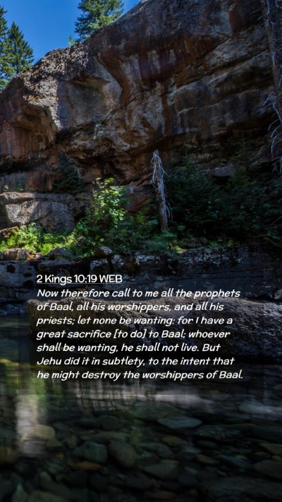 Picture 02 - 2 Kings 10:19 WEB Mobile Phone Wallpaper - Now therefore call to me all the prophets of - Mobile Bible Verse Wallpaper