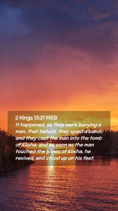 Picture 02 - 2 Kings 13:21 WEB Mobile Phone Wallpaper - It happened, as they were burying a man, that - Mobile Bible Verse Wallpaper