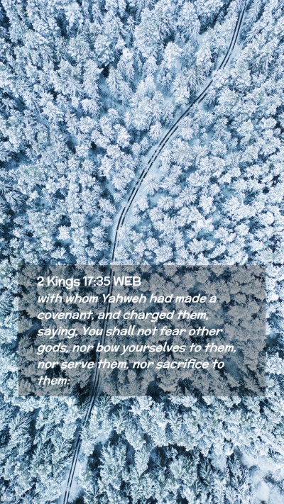 Picture 02 - 2 Kings 17:35 WEB Mobile Phone Wallpaper - with whom Yahweh had made a covenant, and charged - Mobile Bible Verse Wallpaper