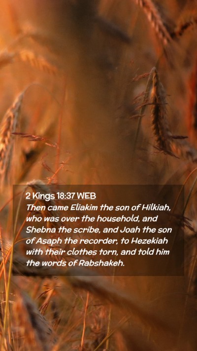 Picture 02 - 2 Kings 18:37 WEB Mobile Phone Wallpaper - Then came Eliakim the son of Hilkiah, who was - Mobile Bible Verse Wallpaper
