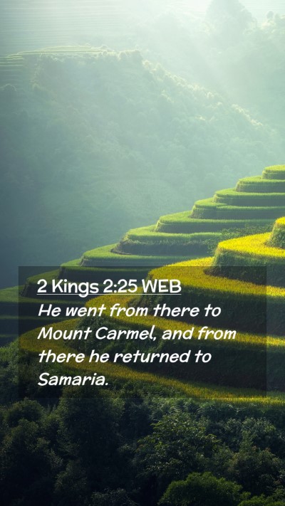 Picture 02 - 2 Kings 2:25 WEB Mobile Phone Wallpaper - He went from there to Mount Carmel, and from - Mobile Bible Verse Wallpaper