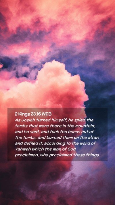 Picture 02 - 2 Kings 23:16 WEB Mobile Phone Wallpaper - As Josiah turned himself, he spied the tombs that - Mobile Bible Verse Wallpaper