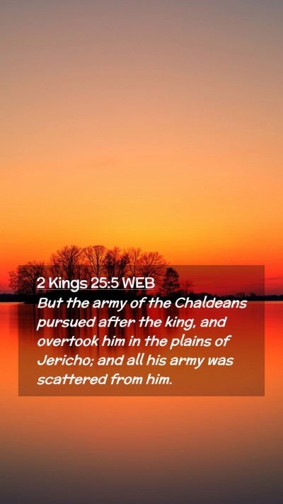Picture 02 - 2 Kings 25:5 WEB Mobile Phone Wallpaper - But the army of the Chaldeans pursued after the - Mobile Bible Verse Wallpaper