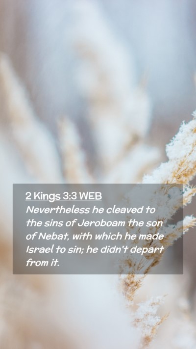 Picture 02 - 2 Kings 3:3 WEB Mobile Phone Wallpaper - Nevertheless he cleaved to the sins of Jeroboam - Mobile Bible Verse Wallpaper