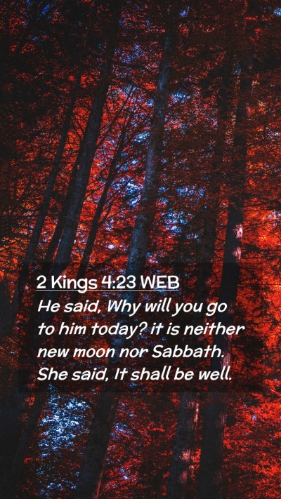 Picture 02 - 2 Kings 4:23 WEB Mobile Phone Wallpaper - He said, Why will you go to him today? it is - Mobile Bible Verse Wallpaper