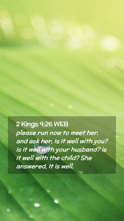 Picture 02 - 2 Kings 4:26 WEB Mobile Phone Wallpaper - please run now to meet her, and ask her, Is it - Mobile Bible Verse Wallpaper