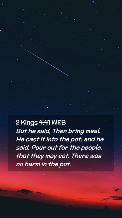 Picture 02 - 2 Kings 4:41 WEB Mobile Phone Wallpaper - But he said, Then bring meal. He cast it into the - Mobile Bible Verse Wallpaper