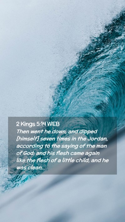 Picture 02 - 2 Kings 5:14 WEB Mobile Phone Wallpaper - Then went he down, and dipped [himself] seven - Mobile Bible Verse Wallpaper