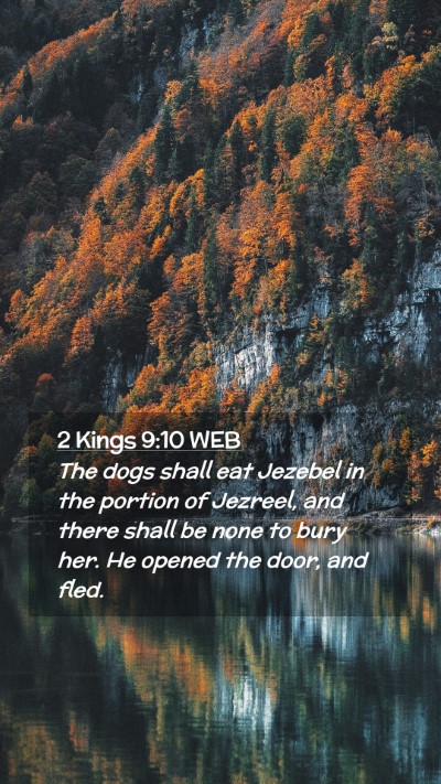 Picture 02 - 2 Kings 9:10 WEB Mobile Phone Wallpaper - The dogs shall eat Jezebel in the portion of - Mobile Bible Verse Wallpaper