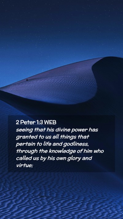 Picture 02 - 2 Peter 1:3 WEB Mobile Phone Wallpaper - seeing that his divine power has granted to us - Mobile Bible Verse Wallpaper