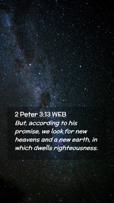 Picture 02 - 2 Peter 3:13 WEB Mobile Phone Wallpaper - But, according to his promise, we look for new - Mobile Bible Verse Wallpaper