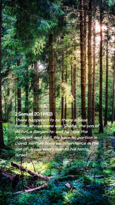 Picture 02 - 2 Samuel 20:1 WEB Mobile Phone Wallpaper - There happened to be there a base fellow, whose - Mobile Bible Verse Wallpaper