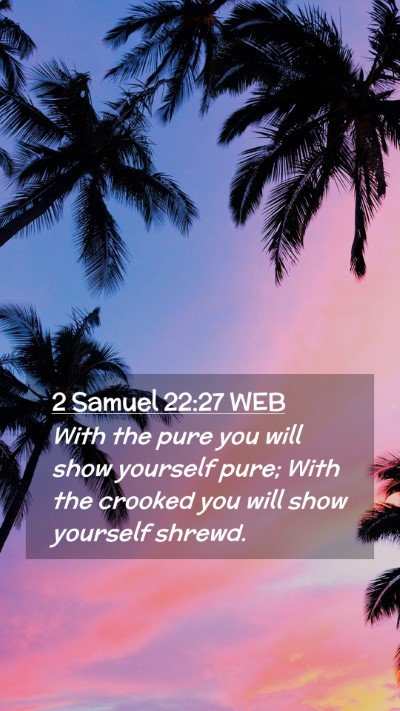 Picture 02 - 2 Samuel 22:27 WEB Mobile Phone Wallpaper - With the pure you will show yourself pure; With - Mobile Bible Verse Wallpaper
