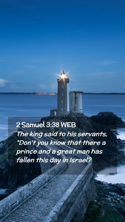Picture 02 - 2 Samuel 3:38 WEB Mobile Phone Wallpaper - The king said to his servants, 