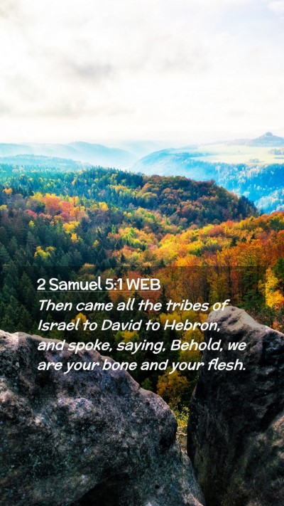 Picture 02 - 2 Samuel 5:1 WEB Mobile Phone Wallpaper - Then came all the tribes of Israel to David to - Mobile Bible Verse Wallpaper