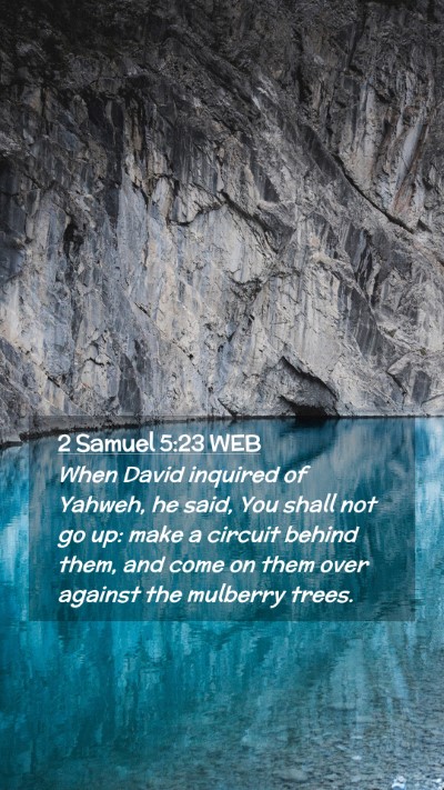 Picture 02 - 2 Samuel 5:23 WEB Mobile Phone Wallpaper - When David inquired of Yahweh, he said, You shall - Mobile Bible Verse Wallpaper
