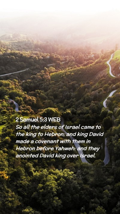 Picture 02 - 2 Samuel 5:3 WEB Mobile Phone Wallpaper - So all the elders of Israel came to the king to - Mobile Bible Verse Wallpaper