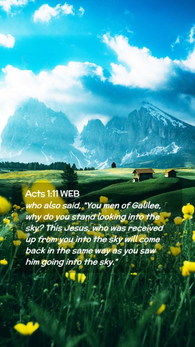 Picture 02 - Acts 1:11 WEB Mobile Phone Wallpaper - who also said, 